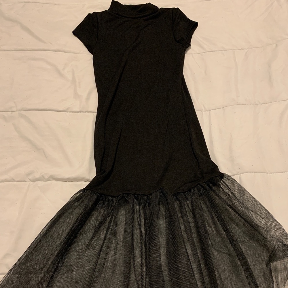 Black Midi Mermaid Dress